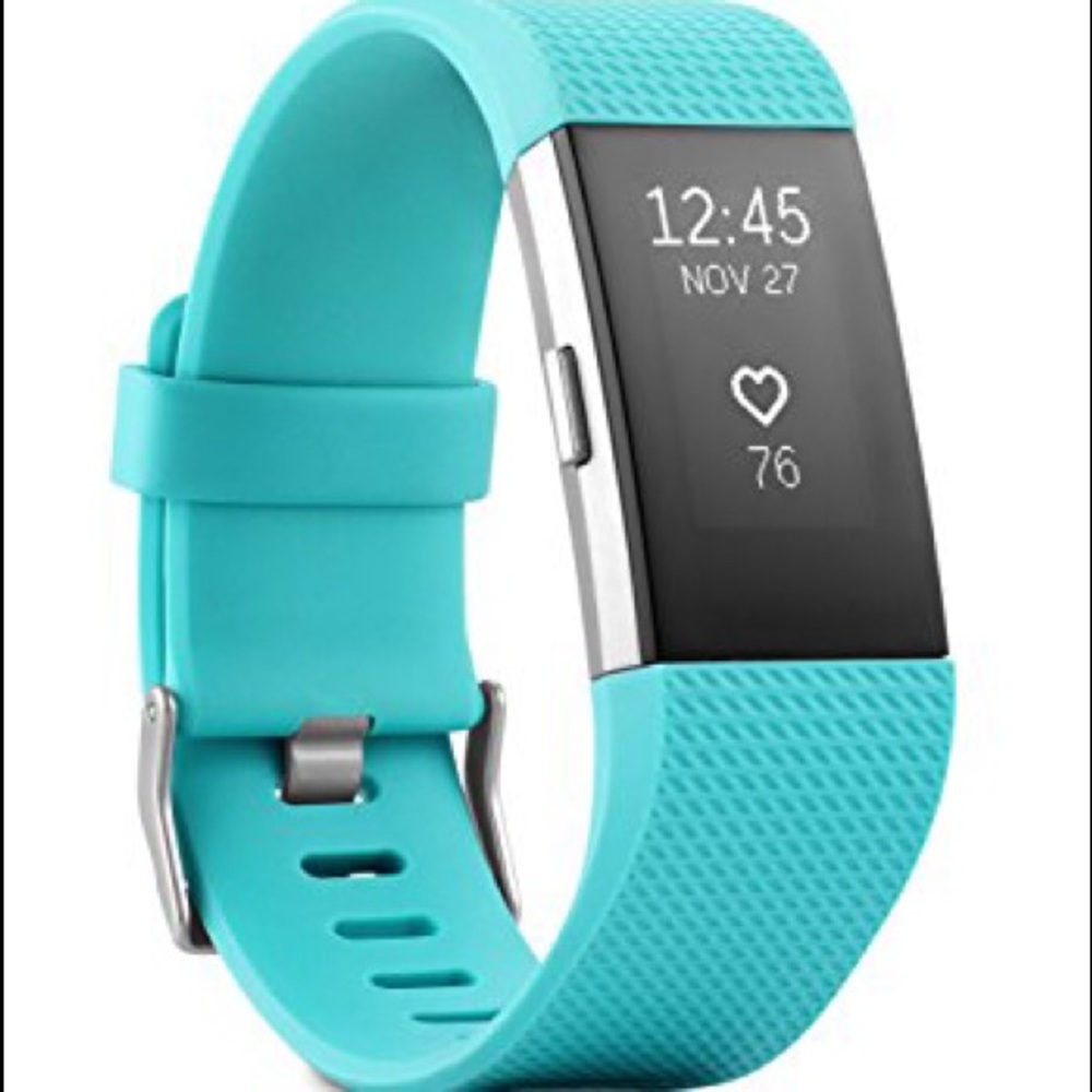 For Fitbit Charge 2 Teal Silicone Replacement Band